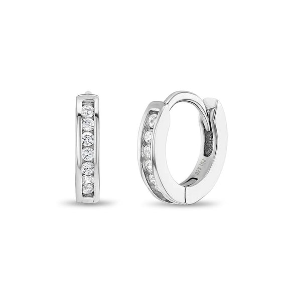Small Zirconia Channel Hoops