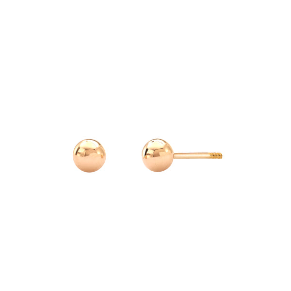 Gold Ball Earring